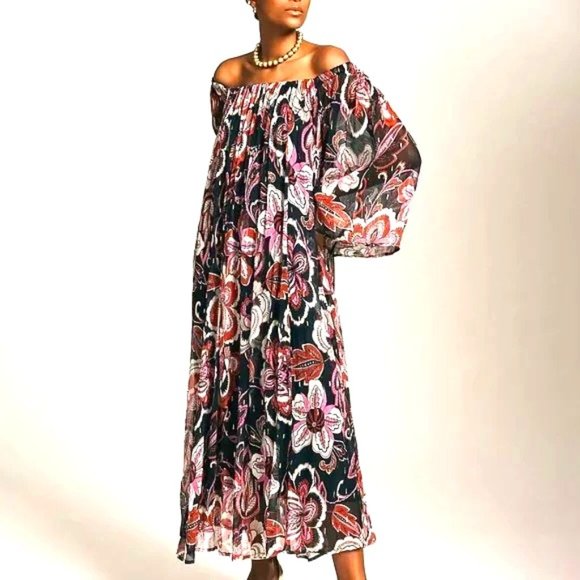 Anthropologie Sweeping Off-The-Shoulder Maxi Dress - Picture 1 of 16